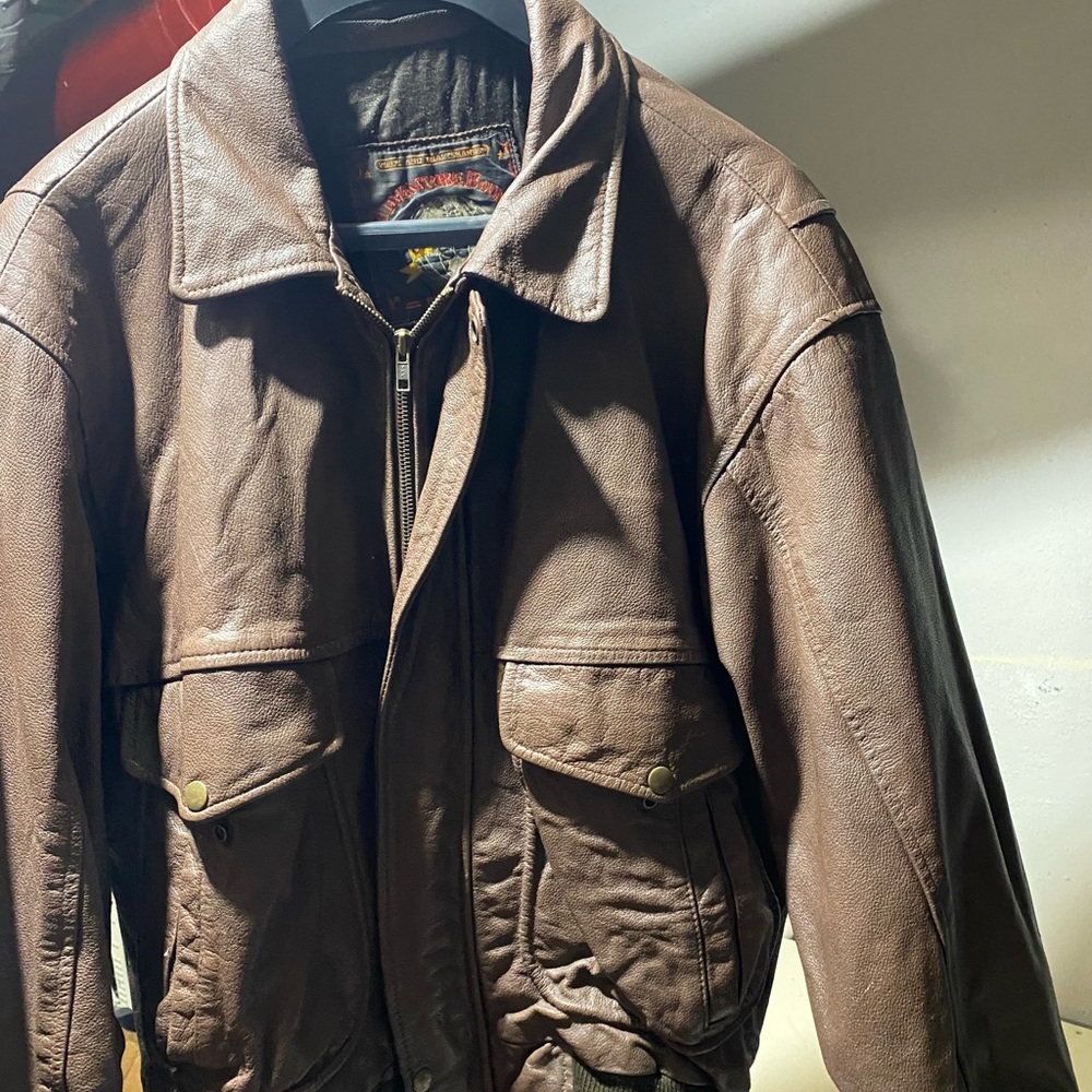 AdventureBound leather jacket brown